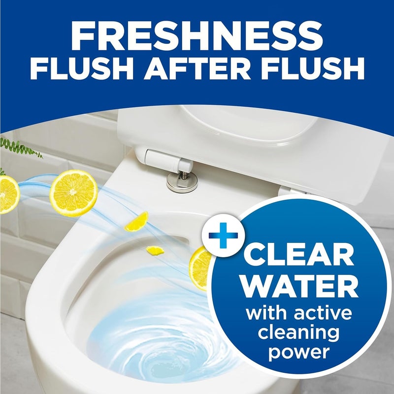 Bloo 3 in 1 Lemon Toilet Cistern Blocks Pack of 2 Anti Clogging Deep Cleaning Foam In Tank Toilet Cleaner Long Lasting Fresh Scent Clear Water Technology Hygiene Toilet Care - Image 4