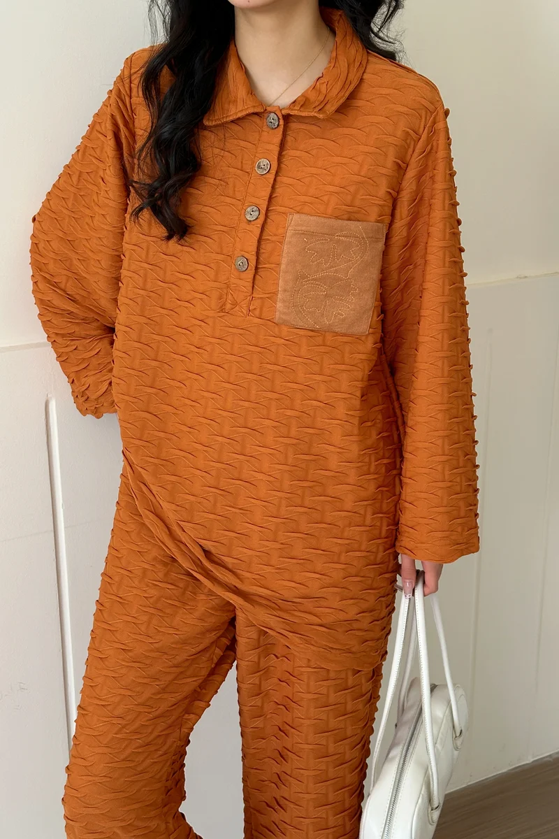 Hassal Texture Suit with Statement Pocket