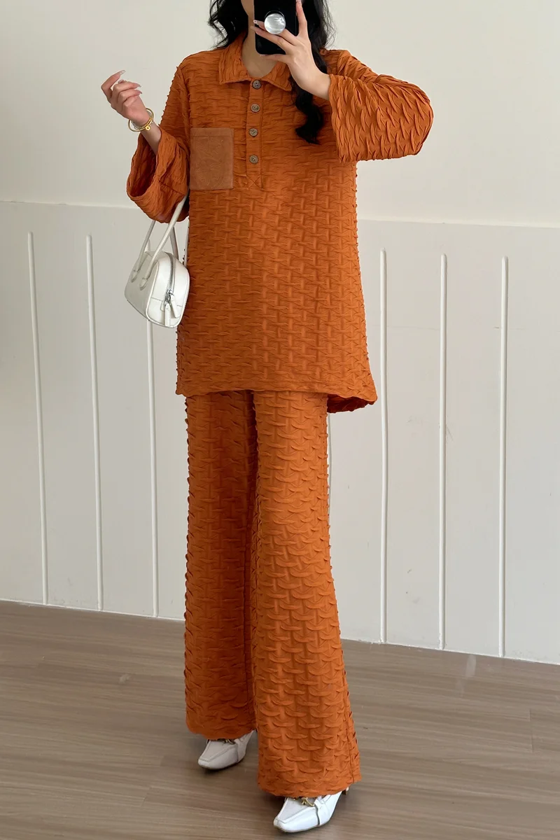 Hassal Texture Suit with Statement Pocket