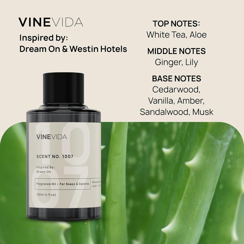 VINEVIDA Reed Diffuser for Home & Bathroom | Long-Lasting Scent Sticks Set | Oil Stick Diffuser | Bathroom Scent - Room Fragrance No. 1007 - Inspired by: Dream On & Westin Hotels - Image 2