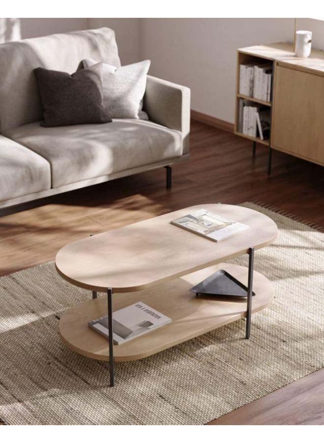 Al Home Beige Engineered Wood Center Table - Size: 107x55x45 By Alhome - 110112144