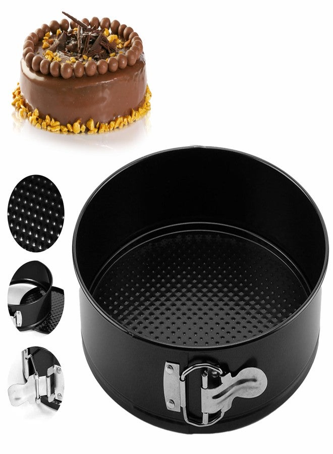 Casa Azul 8.5 Inch Springform Pan, Non Stick Cheesecake Pan/Round Cake Pan/Springform Cake Tin With Removable Bottom And Quick-Release Latch (Pack Of 1), Black - Image 1
