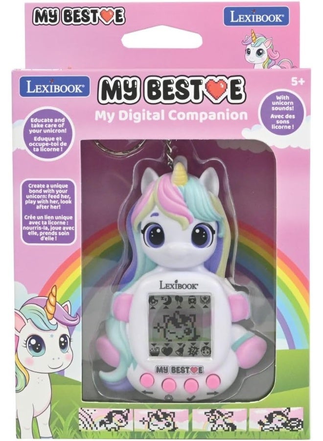 Lexibook My Best-E Unicorn Console JLMBUNI for Kids, Portable Virtual Pet Game with LCD Screen and Keychain, Interactive Unicorn Toy Console with Animations and Mini Games, Lightweight Travel-Friendly Digital Pet Toy for Boys and Girls, Pink Cute Unicorn Handheld Console - Image 5