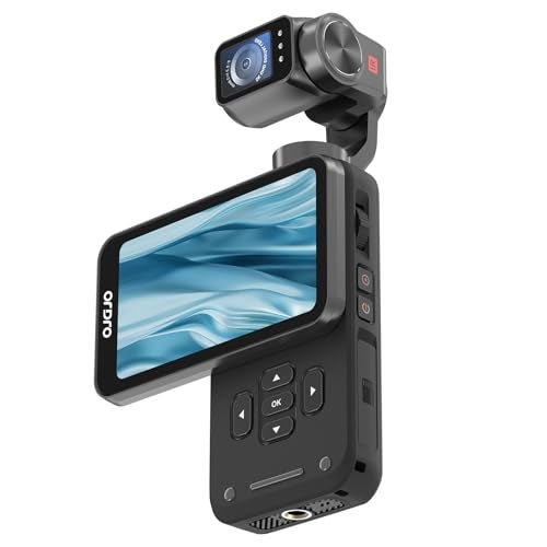 ORDRO M5 5K Gimbal Camera 3Axis Stabilization 35inch Rotating Touch Screen IR Night Vision Wide Angle Long Battery Life 4K 60FPS Handheld Camcorder for Vlogging - Image 1