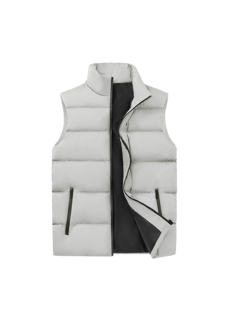 Generic - New Mens Winter Puffer Vest Casual Loose Plus Size Dark blue - Image 1