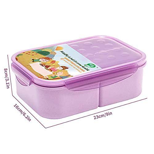 MISS BIG® Bento Box,Bento Box Adult,Lunch Box,Leak Proof Lunch Containers,No BPAs and No Chemical Dyes Bento Lunch Box,Dishwasher and Microwave Safe Lunch Containers for Adults(1900ml Purple) - Image 4