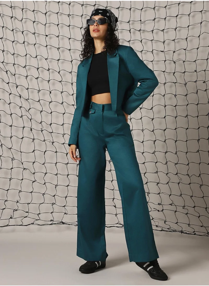 هوبرهولمي Women deep teal Blazer