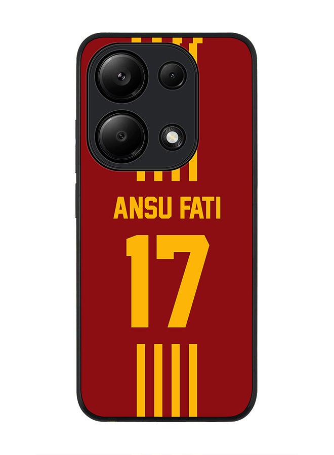 Stylizedd Rugged Black Edge Case for Xiaomi Redmi Note 13 Pro 4G / Xiaomi Poco M6 Pro 4G Case Cover- Football Team - Spain , Player Name - Ansu Fati - Image 1
