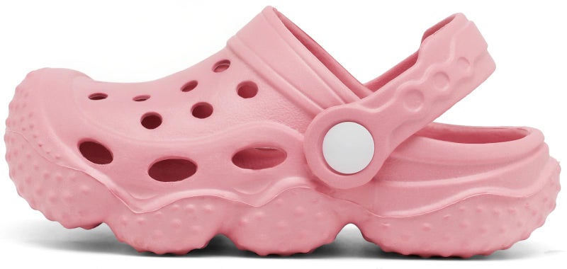 INMINPIN Kids Girls Boys Clogs Garden Shoes Toddler Slides Sandals Children Water Shower Beach Pool Slippers Indoor Outdoor,Toddler 9,Pink - Image 4