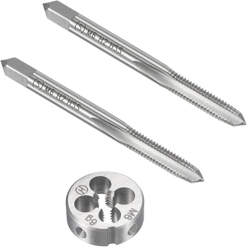 Mactoom M6mm x 1 HSS Metric Tap and Die Set Right Hand Thread,Tapping DIY Tool 3pcs (M6 x 1mm) - Image 1
