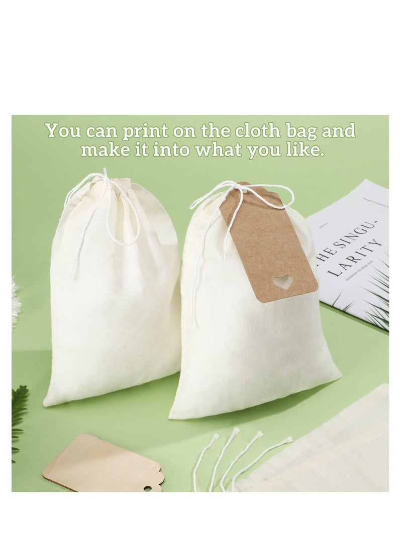 Excefore 50 Pieces Cheesecloth Bags for Straining Reusable Empty Tea Bags Soup Bags Spice Bags for Cooking Cold Brew Coffee Bags Strainer Bags (6 x 8 Inch)  - Image 5
