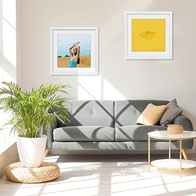 THREELOVE 16x16 Frame White, Display Picture 12x12 with mat or 16x16 Without mat, Photo Poster Picture Frame Wall Mounting Home Decor, 3 PCS - Image 5