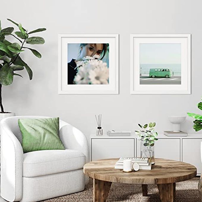 THREELOVE 16x16 Frame White, Display Picture 12x12 with mat or 16x16 Without mat, Photo Poster Picture Frame Wall Mounting Home Decor, 3 PCS - Image 3