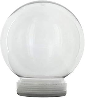 Creative Hobbies 4 Inch DIY Clear Plastic Water Globe Snow Globe with Screw Off Cap -Great for DIY Snow Globes (6) - Image 1