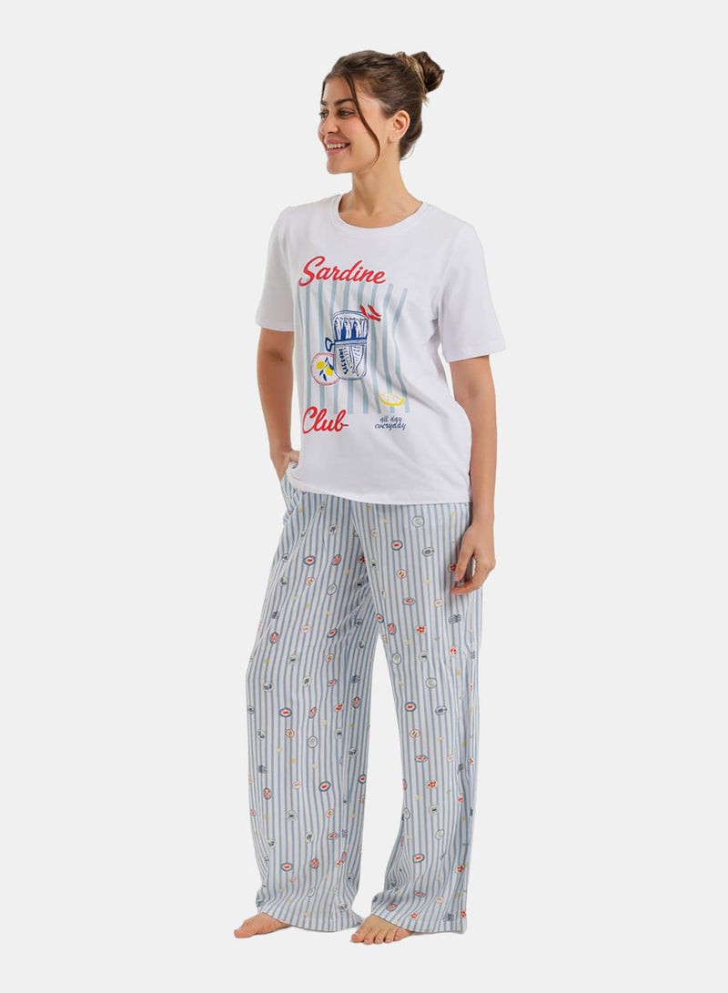 Carina "Sardine Club" Pyjama Set - Image 2