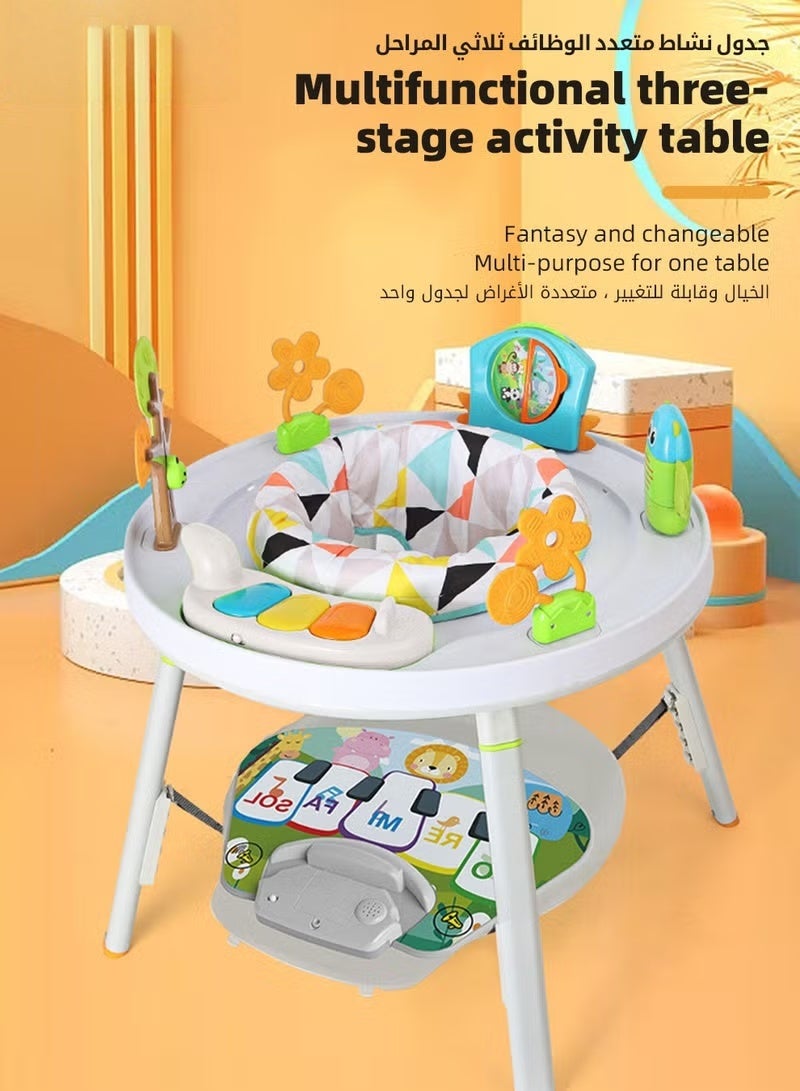 هوكور Baby Jumper, قابل للتعديل Baby Bouncer, طاولة النشاط متعددة الوظائف, المشي و Jumperoo, مركز اللعب التفاعلي للأطفال, مع أضواء الموسيقى والأصوات, لمدة 4 أشهر إلى 6 سنوات الرضع والأطفال الصغار - Image 2