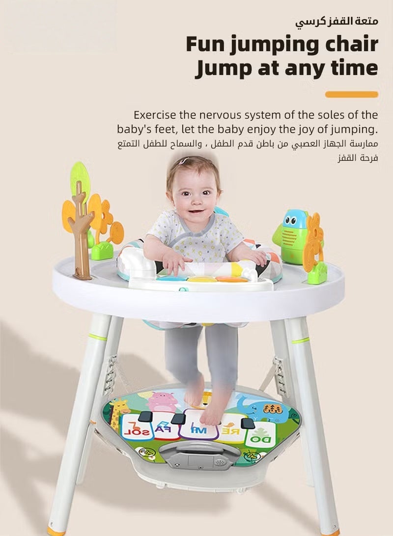 هوكور Baby Jumper, قابل للتعديل Baby Bouncer, طاولة النشاط متعددة الوظائف, المشي و Jumperoo, مركز اللعب التفاعلي للأطفال, مع أضواء الموسيقى والأصوات, لمدة 4 أشهر إلى 6 سنوات الرضع والأطفال الصغار - Image 5