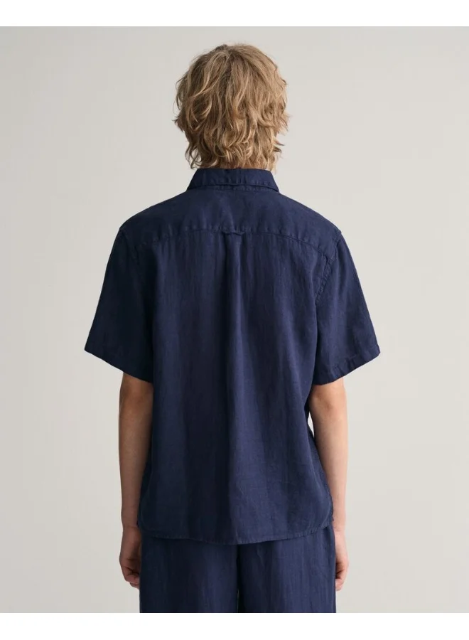 غانت Gant Teens Linen Short Sleeve Shirt