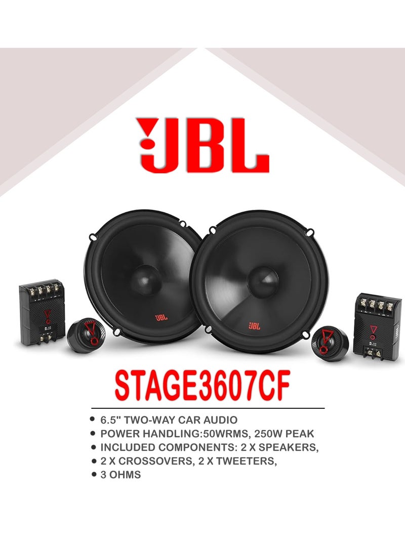 JBL JBL Stage3 607CF 6-1/2" Two-Way Car Audio Component System w/Crossover No Grill  - Image 2