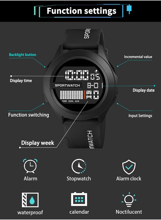 Multifunctional Round Screen Electronic Watch For Kids
