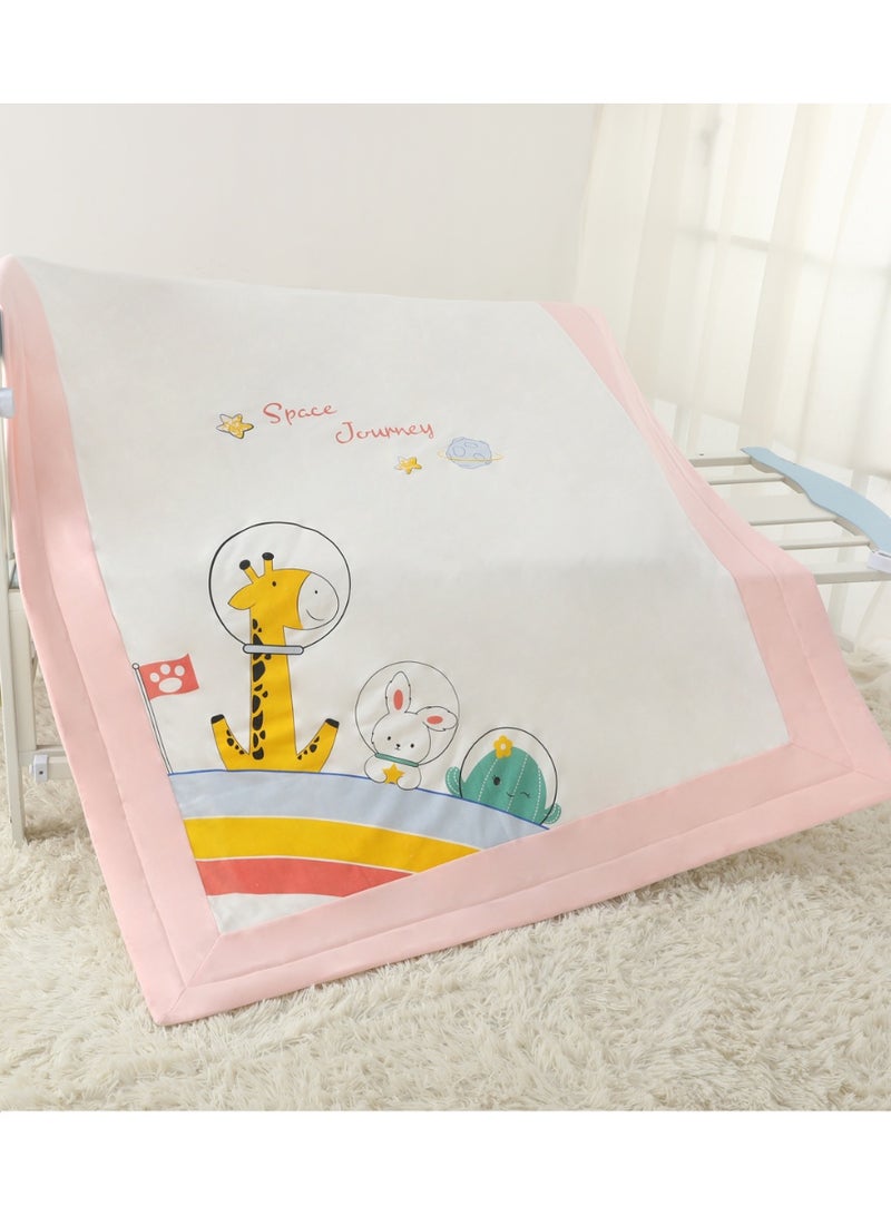 Kids Quilt, Pure Cotton Baby Blanket, Thin Four Seasons Kids AirConditioning Quilt, Cotton FillingWashable Thin Cover Blanket, 120x150cm Kids Thin Quilt - Image 3