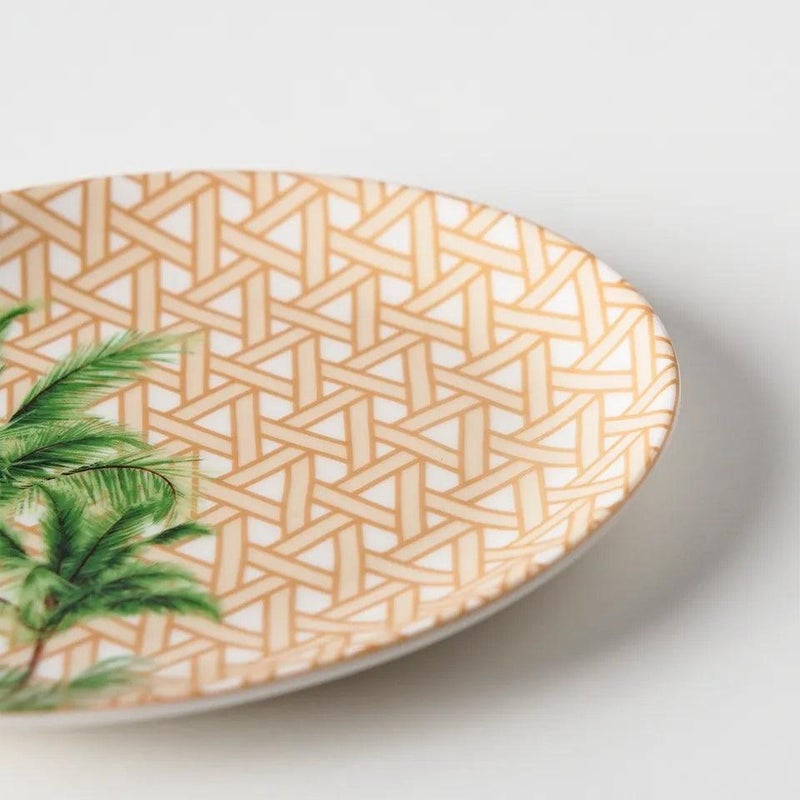 VITELLI DESIGN STUDIO Hazeran Palm 21 cm Porcelain Boat Plate - Image 2