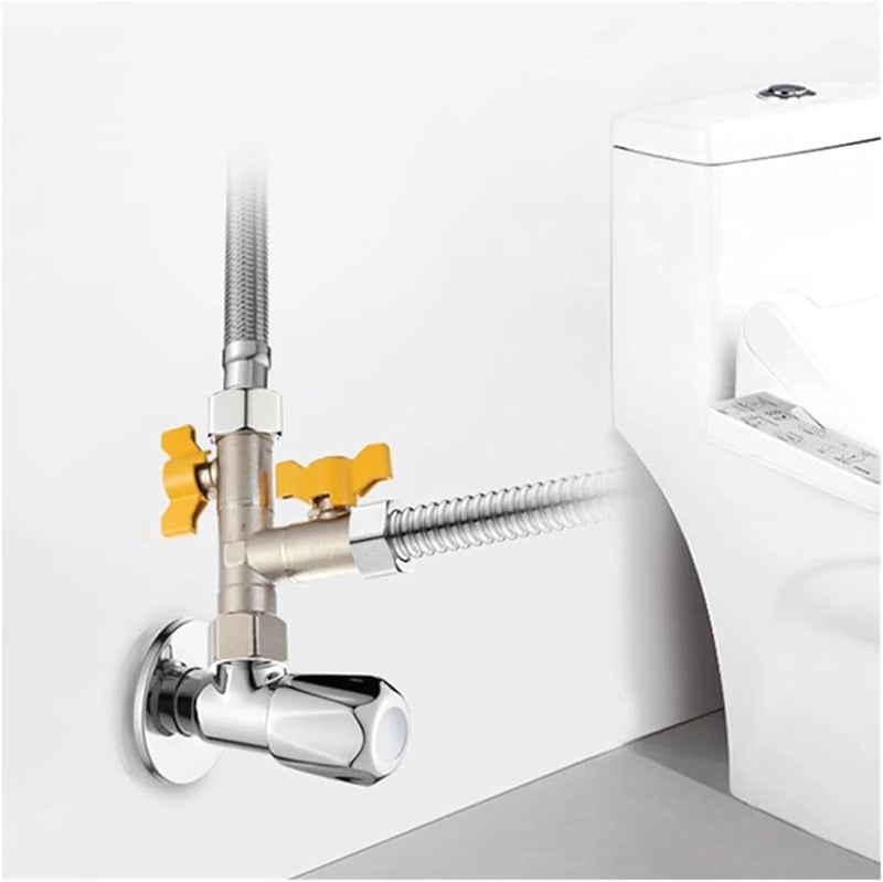 1 2 Inch 3 Way 4 Way Gas Valve Angle Ball Water Heater Faucet Switch Diversion Part Color I - Image 1