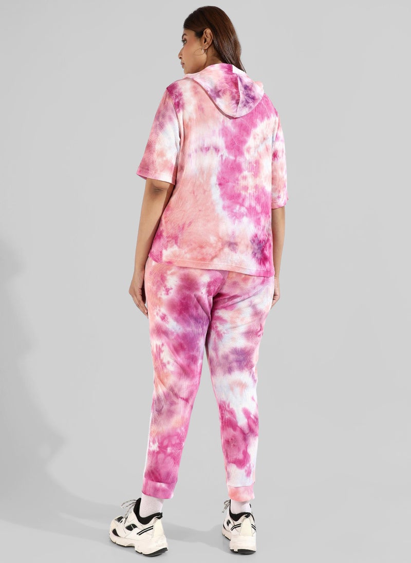 Instafab Plus Tye-Dye Stylish Hooded Co-Ords Set - Image 4