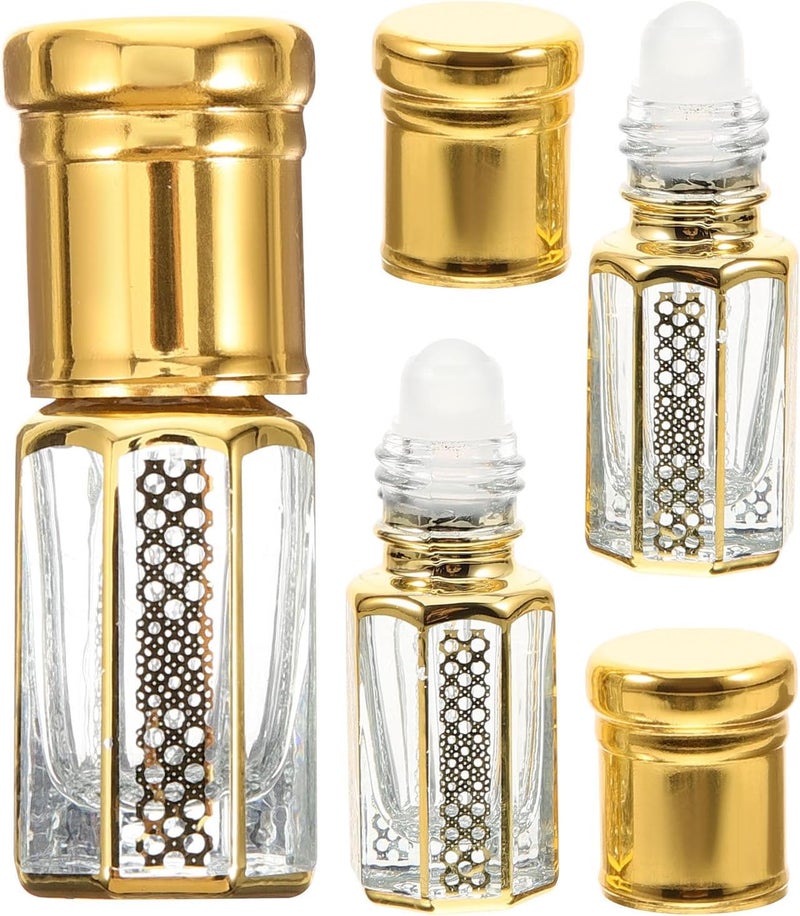 3pcs 3ml Small Glass Perfume Bottles for Women Essential Oil Roller Bottles Empty Refillable Containers Portable for Travel and Massage - Image 1