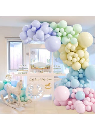 122Pcs بالون باستيل Garland Arch Kit,Macaron Balloons Garland Kit with Party Balloon بالون لاتكس for Boys Girls Birthday Party Decoring, Wedding,Baby Shower Decoring, Anniversary (باللغة الإنجليزية) - view 4