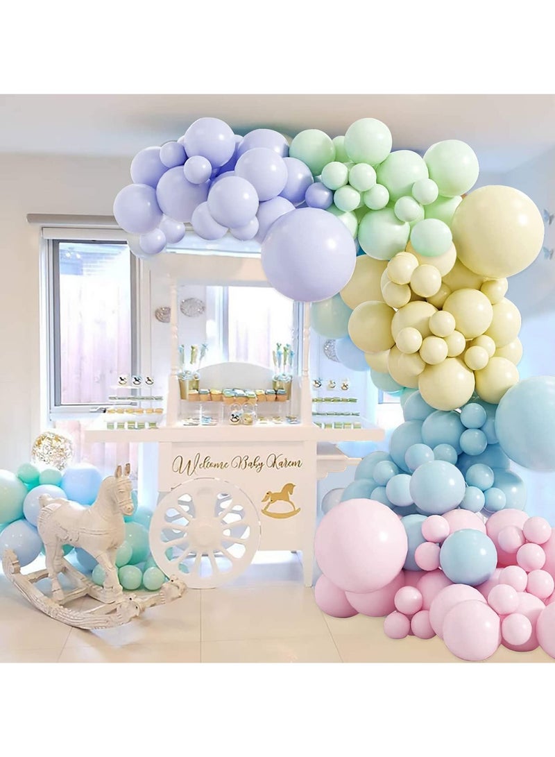 122Pcs بالون باستيل Garland Arch Kit,Macaron Balloons Garland Kit with Party Balloon بالون لاتكس for Boys Girls Birthday Party Decoring, Wedding,Baby Shower Decoring, Anniversary (باللغة الإنجليزية) - Image 4