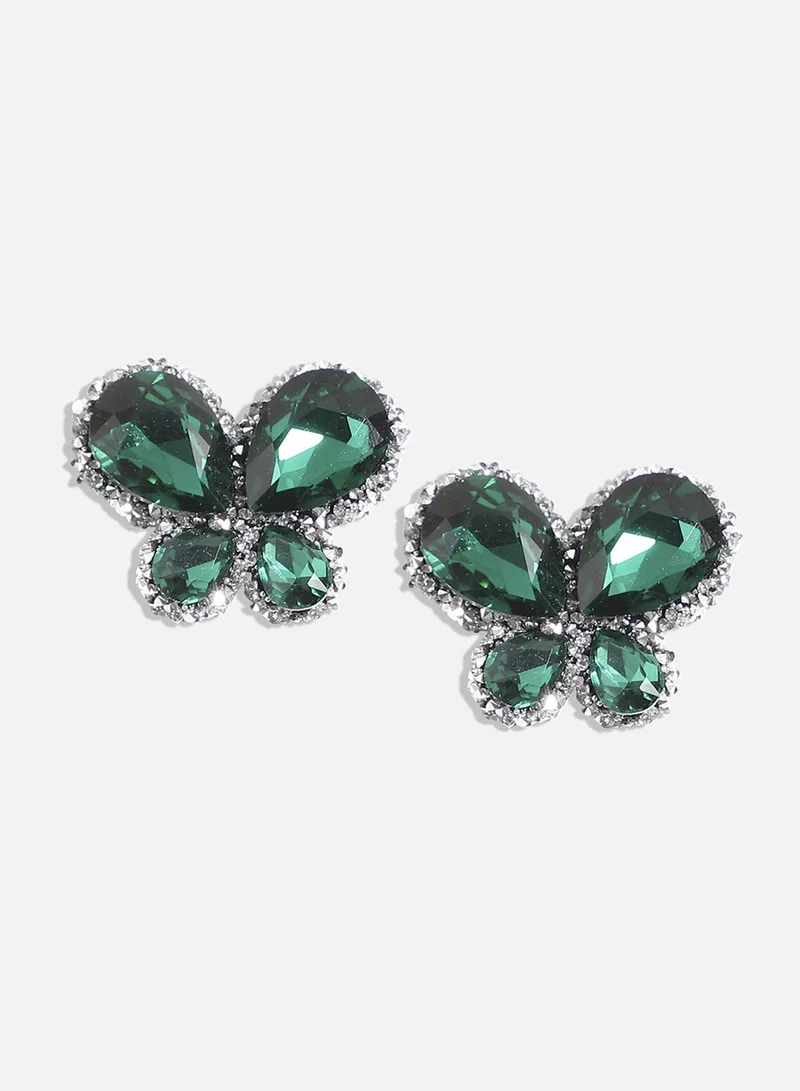 سوهي أقراط الفراشة المزخرفة - الزمرد الأخضر