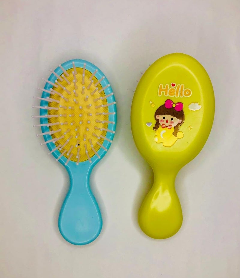 V kidsword Mini Pocket Detangling Hair Brush Pin Handheld Massage Paddle Hair Comb for Adults Kids All Hair Types Mini Travel Multicolor  - Image 2