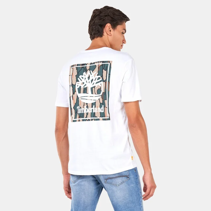 Timberland Men's Back Stack Logo Camo T-Shirt