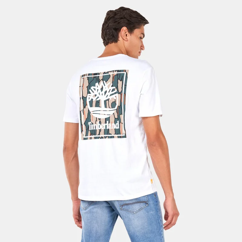 Timberland Men's Back Stack Logo Camo T-Shirt
