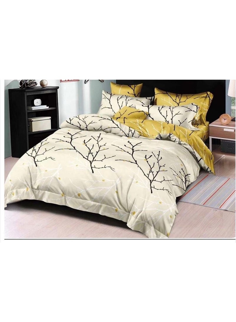 King Size 6-Piece Comfort Bedding Set with Comforter, Bedsheet, and 4 Pillowcases