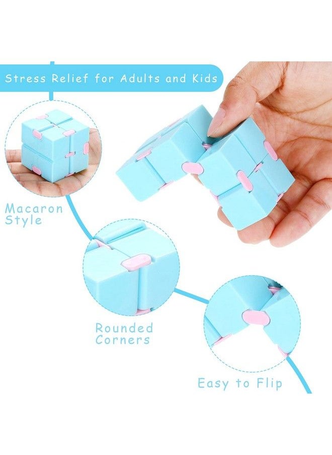 Sumind - 24 Pieces Infinity Cubes Fidget Cube Toys Bulk Mini Fidget Blocks Cube Gadget Sensory Fidget Toy Hand Held Fidget Blocks Game Finger Gadget Gift For Adults Anxiety Stress Relief(Cute Style) - Image 1