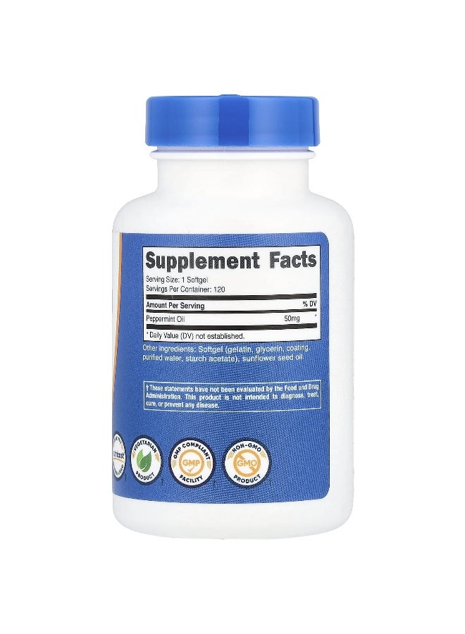 Nutricost نوتريكوست، زيت النعناع، 50 ملغ، 120 كبسولة لينة - Image 2