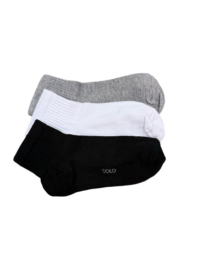Solo Basic Ankle Plain Pack OF 3 For Boys  - Image 1