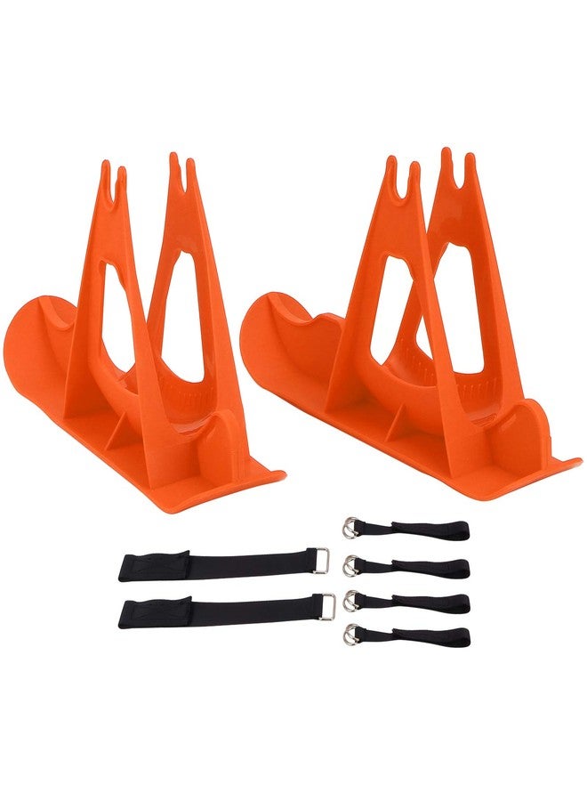 BORDSTRACT Balance Bike Snow Ski Set, Winter Sledge Board Attachment, Kids No Pedal Training Bicycle Skiing Sled, for Balance Bike, Walker, Golf Push Cart(Orange) - Image 1