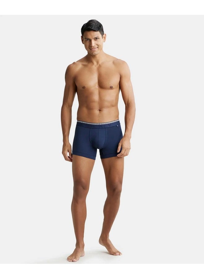 JOCKEY - Jockey US60 Men's Super Combed Cotton Elastane Stretch Solid Trunk with Ultrasoft Waistband_Navy_XL - Image 1