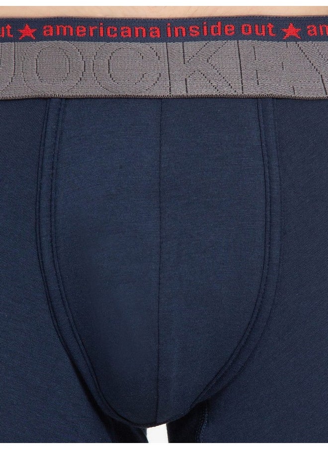 JOCKEY - Jockey US60 Men's Super Combed Cotton Elastane Stretch Solid Trunk with Ultrasoft Waistband_Navy_XL - Image 1