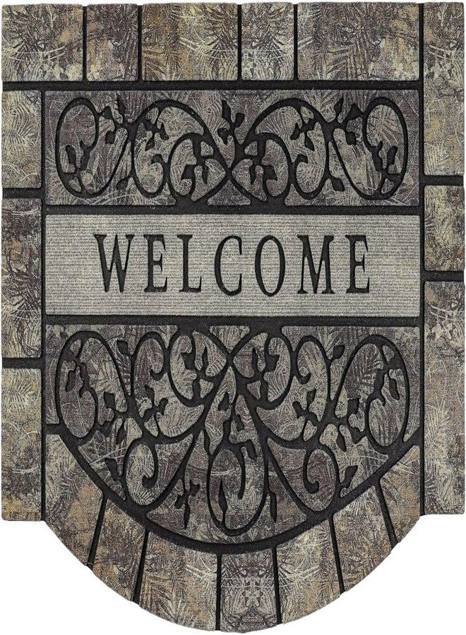 MTOUOCK Thick Welcome Mats Outdoor, 24 * 36" Large Front Door Mat Entrance, Durable Welcome Mat for Front Door, Heavy Duty No Slip Rubber Outdoor Mats for Home Entrance - Image 1