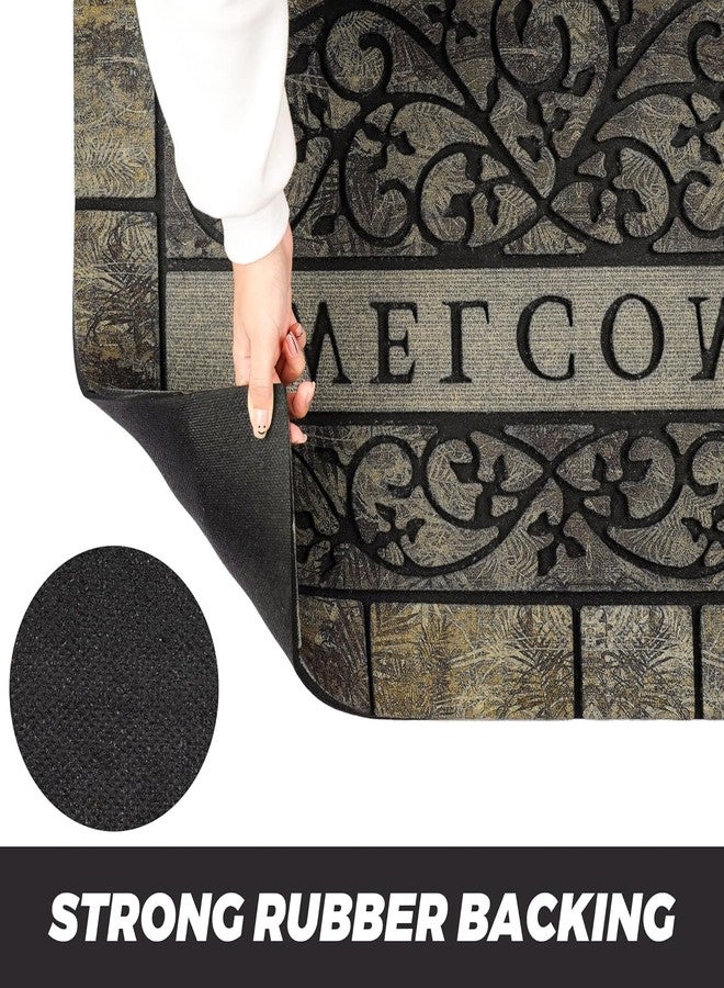 MTOUOCK Thick Welcome Mats Outdoor, 24 * 36" Large Front Door Mat Entrance, Durable Welcome Mat for Front Door, Heavy Duty No Slip Rubber Outdoor Mats for Home Entrance - Image 4