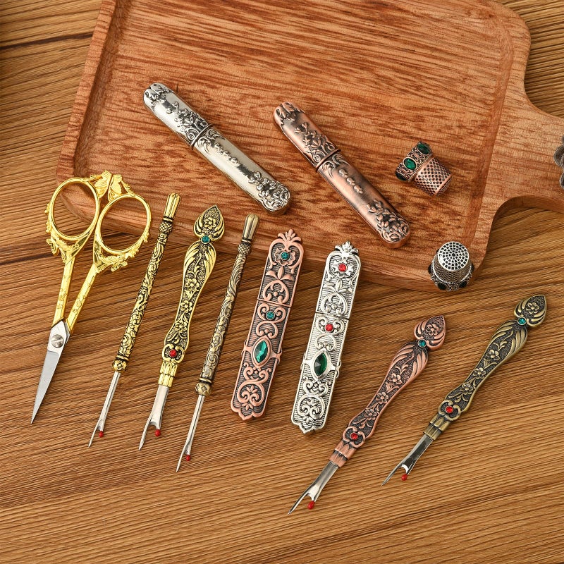 Flrhsjx Needle Storage Vintage Sewing Needles Holder Portable Sewing Storage Case Embroidery Needle Storage Case Box for Hand Sewing Needle Storage Needle Case DIY Sewing Tools - Image 4