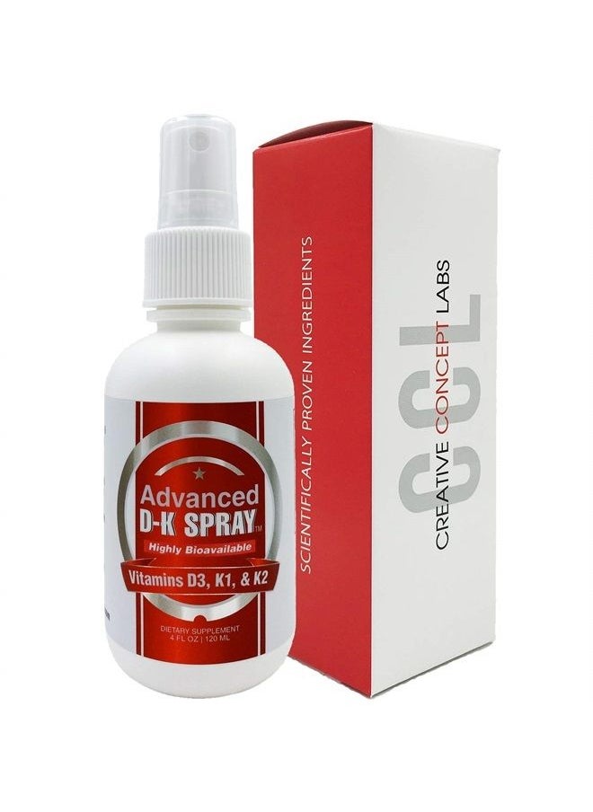 CCL SUPPLEMENTS - Advanced Vitamin D3 (5000 IU) and Vitamin K2 Spray, Liquid D supplement with K1, E Vitamins, Nano Technology for Instant Absorption and Custom Dosage for Adults and Kids (4 oz- 120 Servings) - Image 1