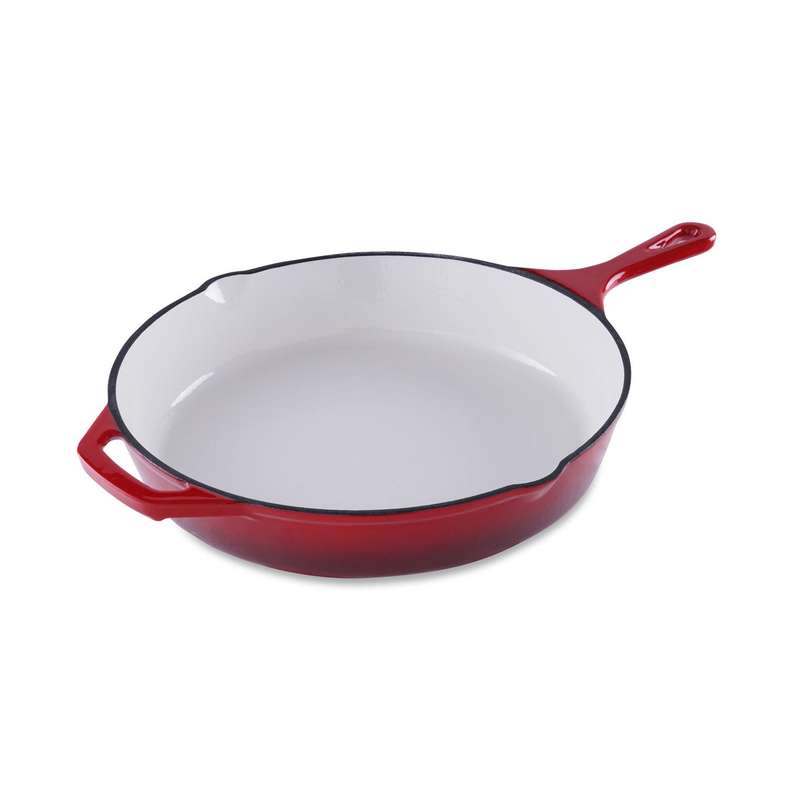 Pan Home Glazura Enameled Cast Iron Fry Pan 46x30x5.5cm - Ombre Red - 201AIC9901500 - Image 4
