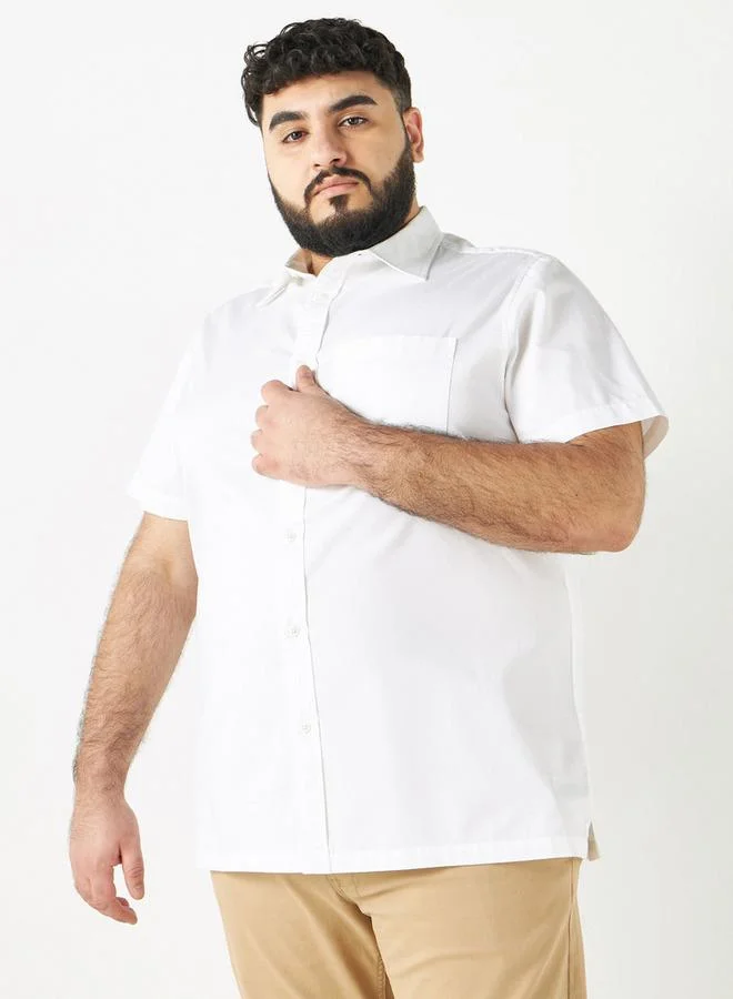 سبلاش فيڤ قميص مقاس كبير بأكمام قصيرة وجيب