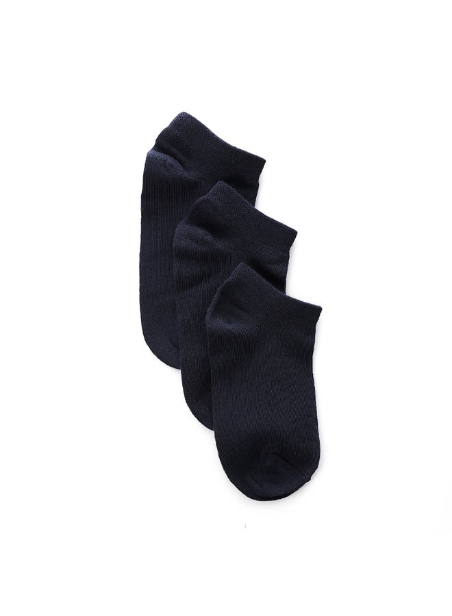 Andora Set of 3 Plain Uncle Socks _ Navy - Image 2