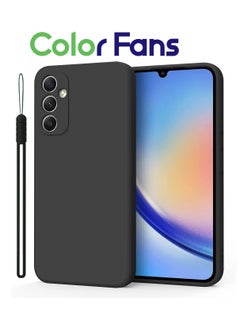 Color Fans For Samsung Galaxy A55 5G Case Slim Liquid Silicone Protective Cover Black  - Image 1